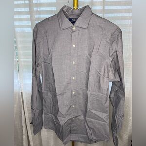 Polo by Ralph Lauren Gray Long Sleeve Shirt Slim Fit Sz M
